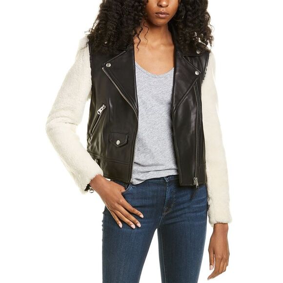 Mackage Womens  Baya Leather Moto Jacket - Picture 1 of 3